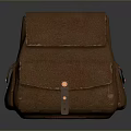 Brown Canvas Backpack With Flap Design And Buckle Straps For Daily Use
