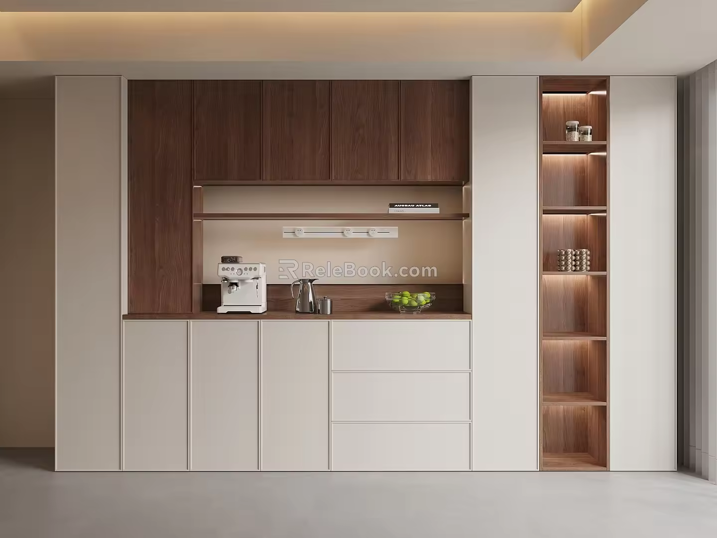French Cream Style Sideboard Corner Sideboard Wine Cabinet Sideboard 3d model
