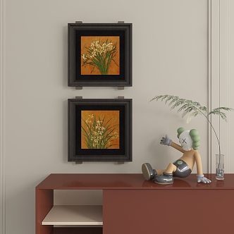 abstract decorative painting 3d model