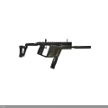 Tactical Assault Rifle Featuring Tan and Black Parts Rail System Magazine and Modern Mechanical Design