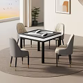 Modern Light Luxury Home Automatic Mahjong Entertainment Table With Four Comfortable Stylish Upholstered Chairs