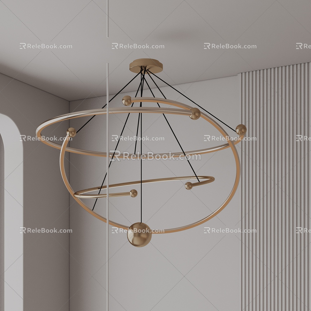 Modern chandelier 3d model