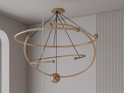 Modern chandelier 3d model