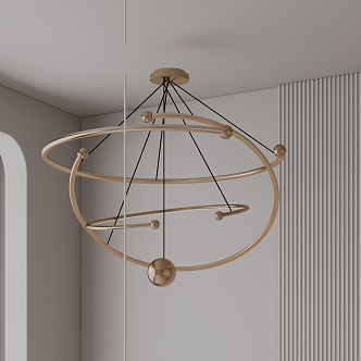 Modern chandelier 3d model