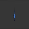 Blue Dinosaur Toy Figure With Long Neck Red Head And Back Spikes
