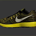 Stylish Nike Running Shoes in Yellow and Black with Mesh Upper and Swoosh Logo