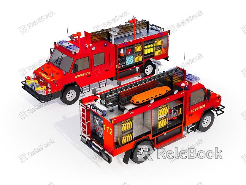 Modern toy car fire engineering vehicle model