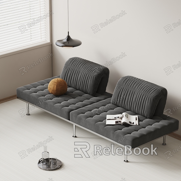 Ligneroset Double Sofa Casual Sofa Sofa Book Ornaments Chandelier model