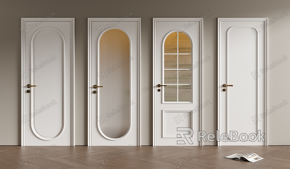 French Single Door Wooden Door Bathroom Door model