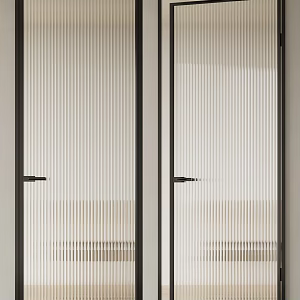 Modern swing door Changhong glass door 3d model
