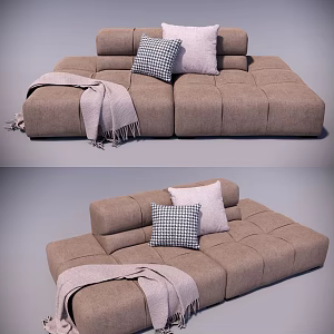 Modern double sofa 3d model