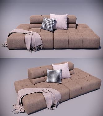 Modern double sofa 3d model