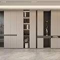 Modern Shoe Cabinet Interior Design With Storage Shelves Decorative Plant And Minimalist Style