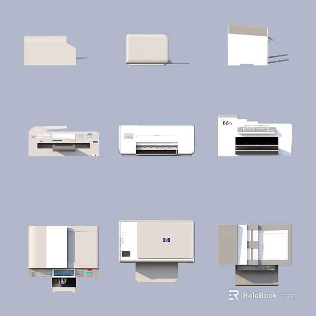 Various Models Of Multifunctional Printers And Scanners For Home Office Daily Use 3d model 
