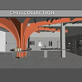 Chill Collection Clothing Store Interior With Fashion Displays And Hanging Racks