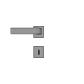 Sleek Modern Door Handle With Rectangular Lock Plate And Metal Finish