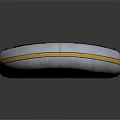 White Inflatable Boat With Yellow Trim And Wooden Support Seats Design