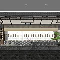 New Chinese Lobby Hotel Lobby Hotel Lobby Reception Lobby Reception Lobby Leisure Sofa Waterscape 3d model