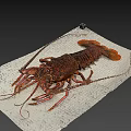 Fresh Lobster On White Paper With Intricate Body Structure And Claws