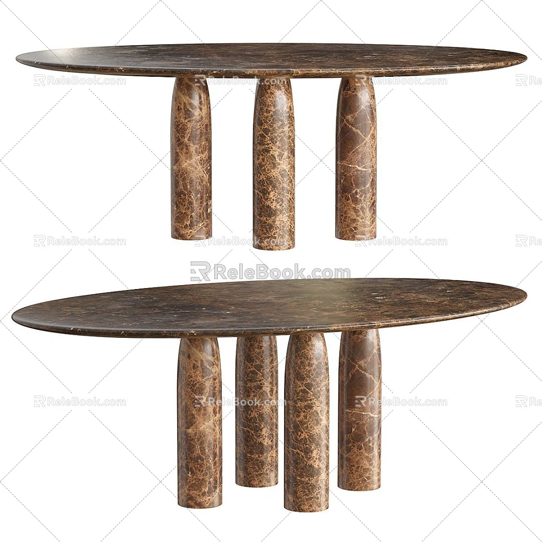 Modern Other Ilario Restaurant Room Table Dark 3d model