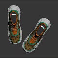 High Top Leopard Print Sneakers With Orange Green Accents And Chunky Sole Laces