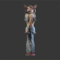 Shirtless Man Wearing Gray Sweatpants and Red Sneakers with Towel on Shoulder Holding Water Bottle