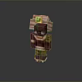 Pixel Art Train Character 3D Render With Colorful Digital Design Style