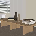 Modern End View Platform Entrance Low Table Low Stool 3d model