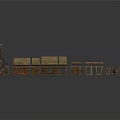 Miniature Wooden Building Model With Chimney Roof And Handcrafted Components