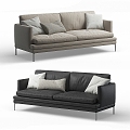 Modern fabric double sofa 3d model