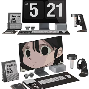 Modern Apple Desktop Computer 3d model