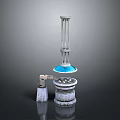 Modern Scientific Laboratory Equipment With Metal Stand Blue Component And Base