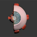 Detailed Human Eye Anatomy Model Showing Internal Structures And Blood Vessels