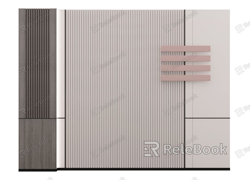 Modern bedside background wall model