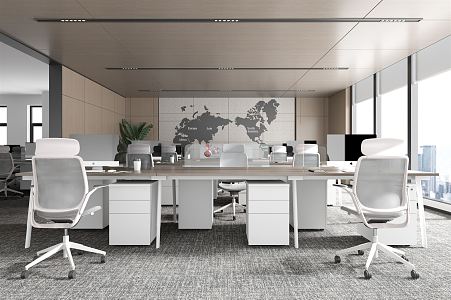 modern public office area office 3d model