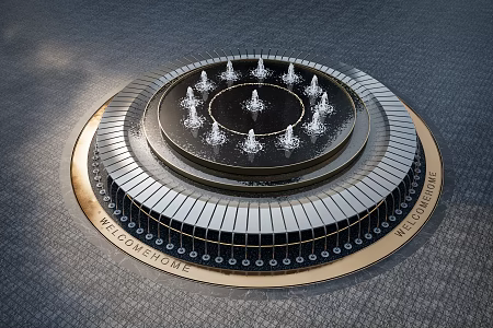 Entrance Water View Hotel Water View Round Water View 3d model