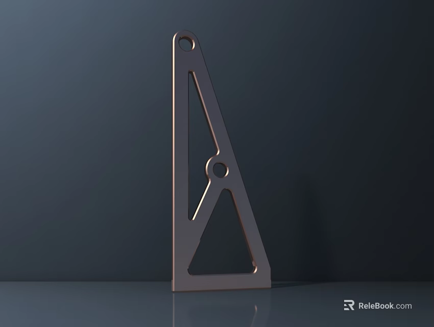 Sturdy Metal Commercial Equipment Triangular Frame with Mounting Holes and Industrial Design 3d model 