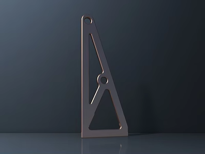 Sturdy Metal Commercial Equipment Triangular Frame with Mounting Holes and Industrial Design 3d model