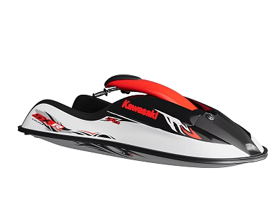 Kawasaki Jet Ski Watercraft With White Black Red Design And ZX Logo 3d model