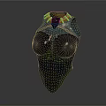 Decorative Chest Armor With Intricate Black Green And Gold Design Details