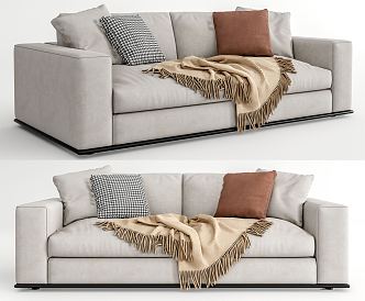 Modern double sofa 3d model