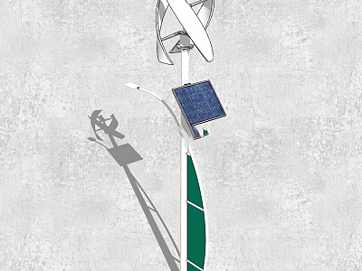 Modern street light solar equipment 3d model