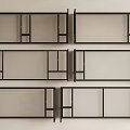 Modern floor-to-ceiling window sliding window casement window bay window balcony window system window frame broken bridge aluminum window 3d model