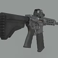 Modern Tactical Rifle With Scope Picatinny Rail Detachable Magazine And Ergonomic Grip
