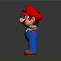 Game Character Mario With Red Hat Blue Overalls White Gloves Yellow Buttons and Outstretched Arms