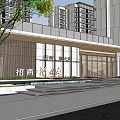 Residential Community Landscape With High Rise Buildings Green Gardens And Pathways