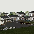 Traditional Rural Self built House Complex With Courtyard Greenery And Tile Roofs