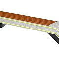 Modern Landscape Seats with Concrete Bases Wooden Tops and Hexagonal Designs