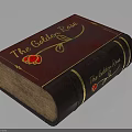 Vintage The Golden Rose Book With Red Cover And Golden Flower Decorations