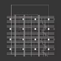 Modern Industrial Suspended Ceiling Featuring Metal Framework Pipes Ventilation Grilles And Linear Lighting Fixtures